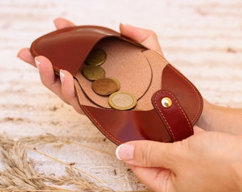 Mens coin purse, Small leather pouch, leather goods men, leather coin pouch, mini coin pouch, mini cash envelope wallet, front pocket wallet