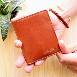 Men's leather billfold wallet, leather wallet for men, bifold wallet men, custom wallet, slim wallet, credit card wallet