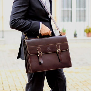 Porte-documents en cuir pour hommes, sacoche en cuir, sac d’avocats, cadeau personnalisé pour lui, sac de travail pour hommes, sac pour ordinateur portable en cuir, porte-documents crossbody
