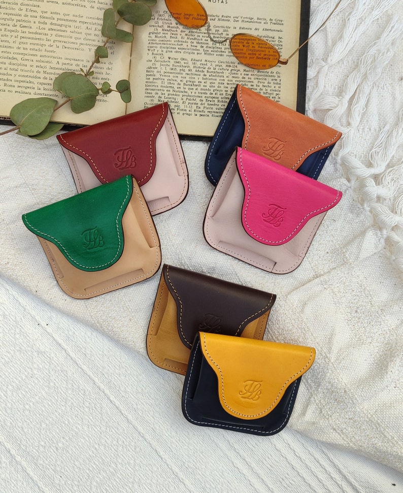 Leather Pouches Coin Purses, Soft Cute Leather coin Pouch, Cute coin pouch, Coin holder, Small Pouch imagen 2