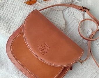 Timeless Design Cocoa Brown Full Grain Leather Crossbody Bag