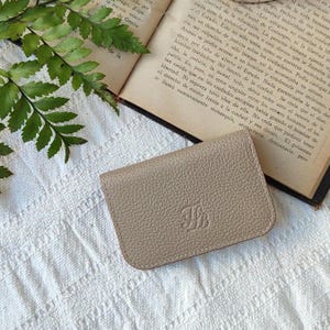 Petite pochette à monnaie en cuir, porte-cartes et porte-monnaie en cuir fin, porte-cartes de visite minimaliste en cuir, pochette pour cartes en cuir