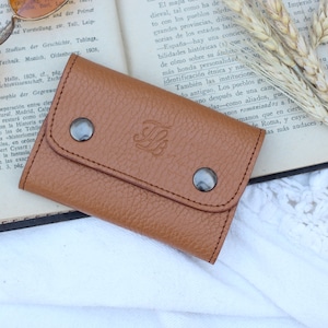 Porte-clés minimaliste personnalisé, porte-clés en cuir anti-rayures, organisateur de clés en cuir, étui à clés en cuir personnalisé, sac à main clés en cuir