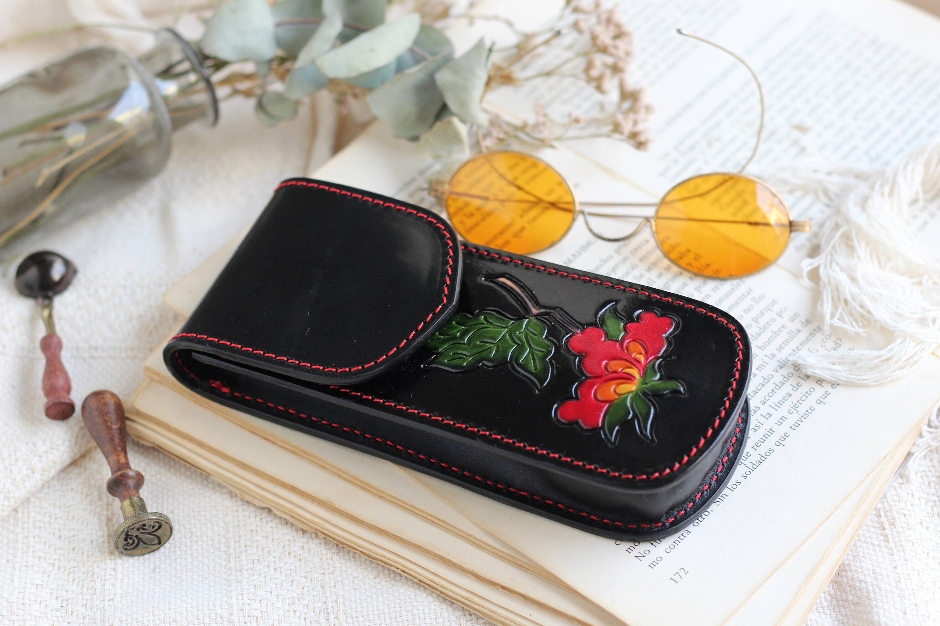 Personalized Glasses Case Glasses Case With Clasp Soft Etsy