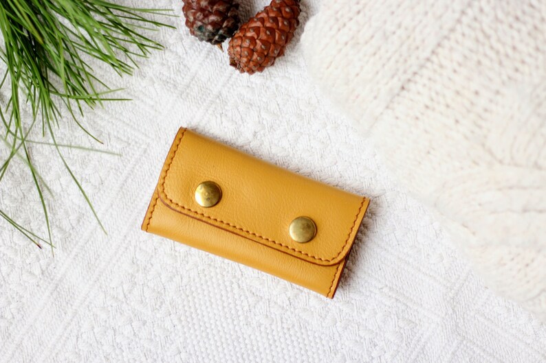 Leather Key Case, Leather Key Wallet, Personalized Leather Keychain ...