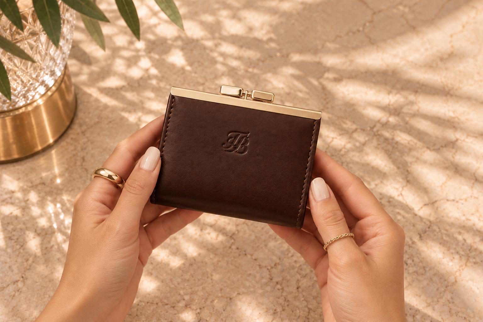 Vintage Style Leather Coin Purse, Kiss Lock, Gifts for her, Coin pouch, Woman coin purse - Leather change purse, leather coin purse