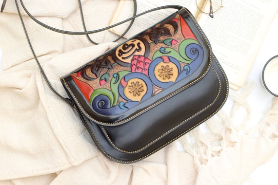 Handpainted Leather Bag - Arunimaz Spectrum