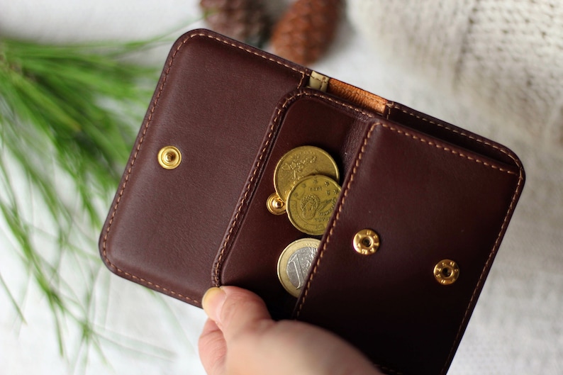 Mini cash envelope, Leather Coin Pouch, Small Pouch, Cash purse, leather envelope, Mens pocket wallet, cash pouch image 4