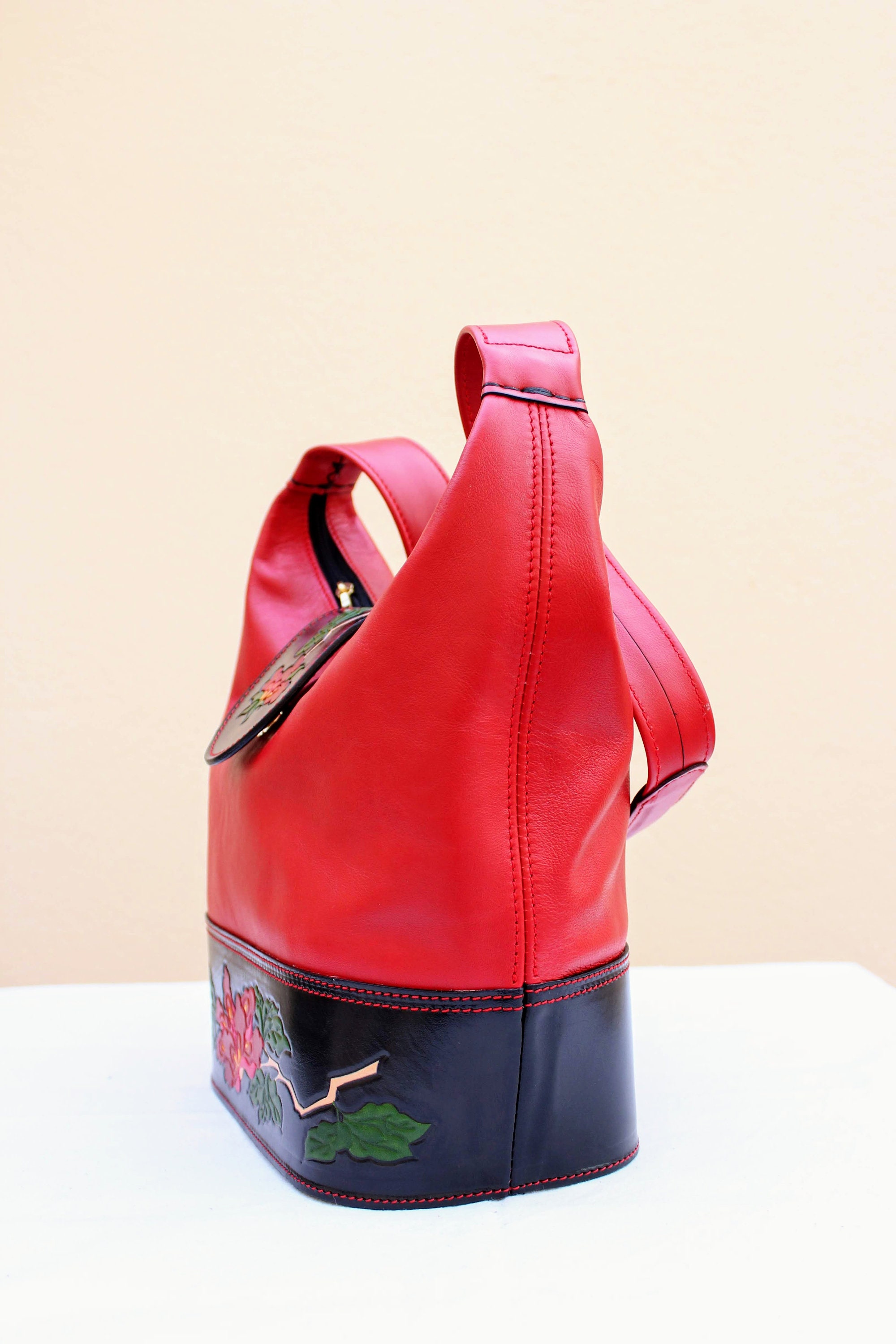 Red Leather Hobo Bag Purse Women S Leather Purse Red Etsy