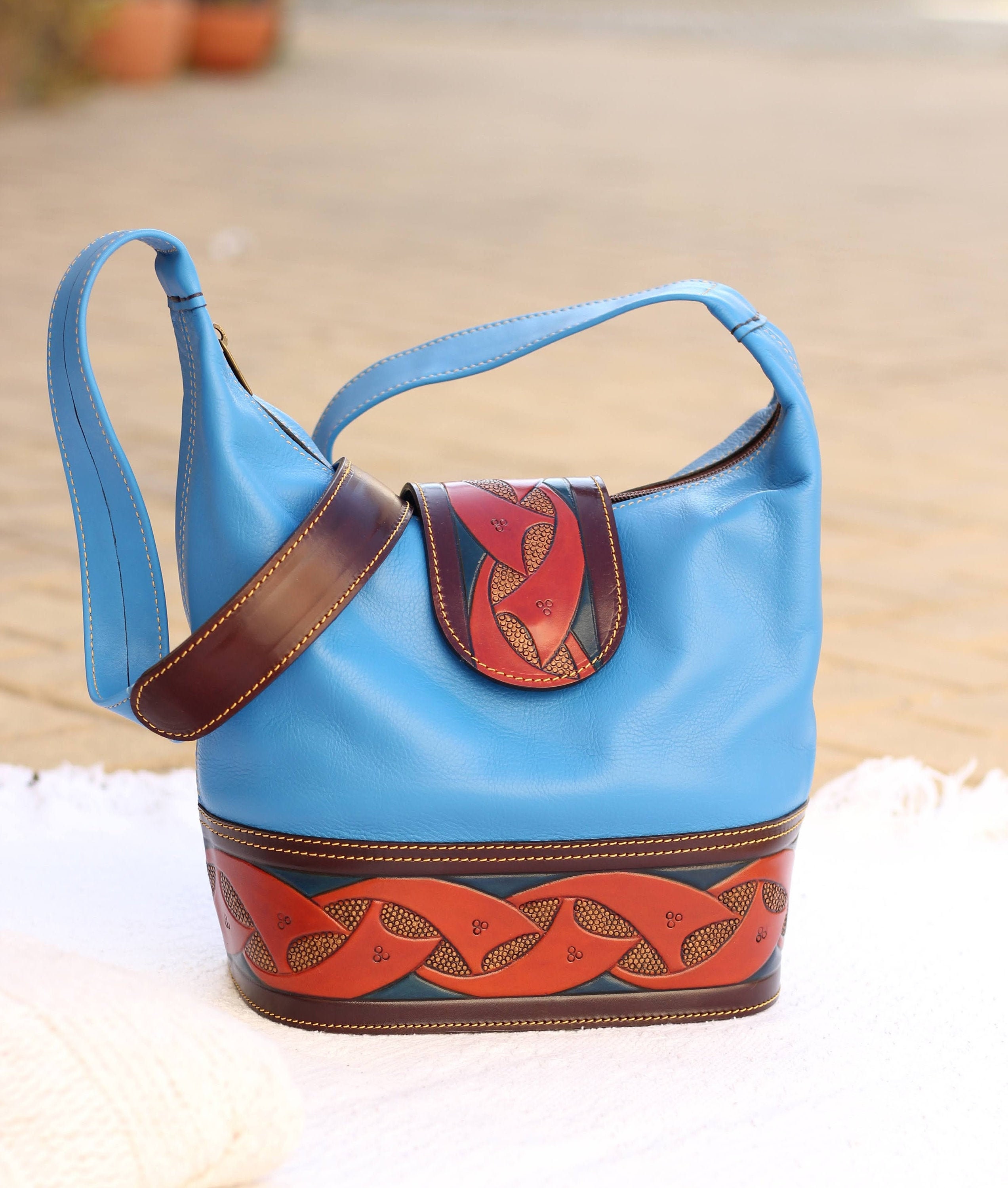 Hobo bag leather bag Zippered leather bag Soft leather bag Etsy