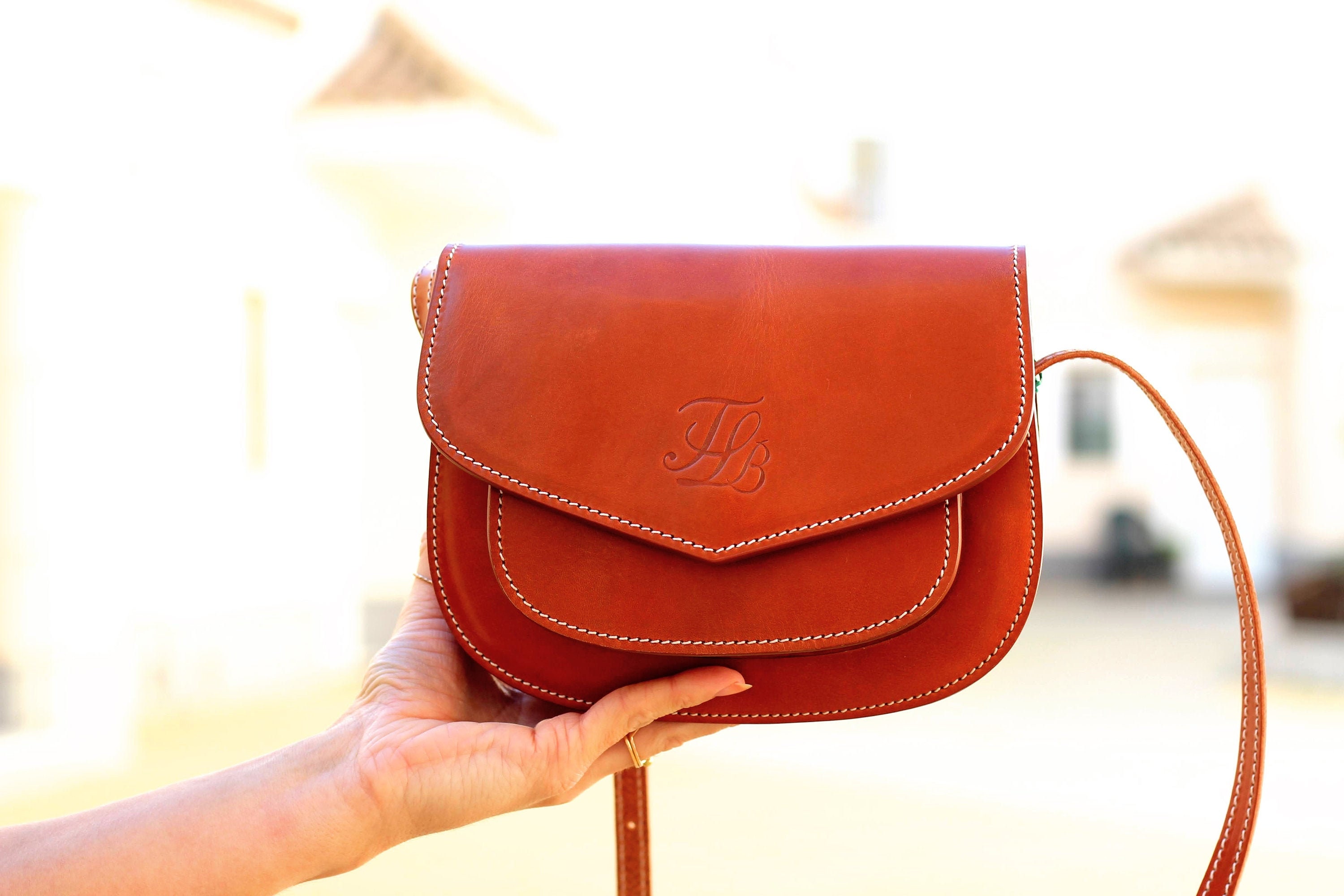 Cute Crossbody leather purse for women small leather purse Etsy