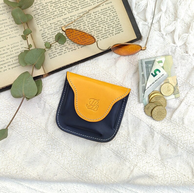 Leather Pouches Coin Purses, Soft Cute Leather coin Pouch, Cute coin pouch, Coin holder, Small Pouch Amarillo