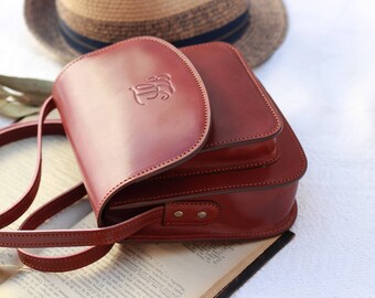 Leather crossbody bags for women, Small leather shoulder pursefor her, Leather phone bag, Birthday gift for girlfriend