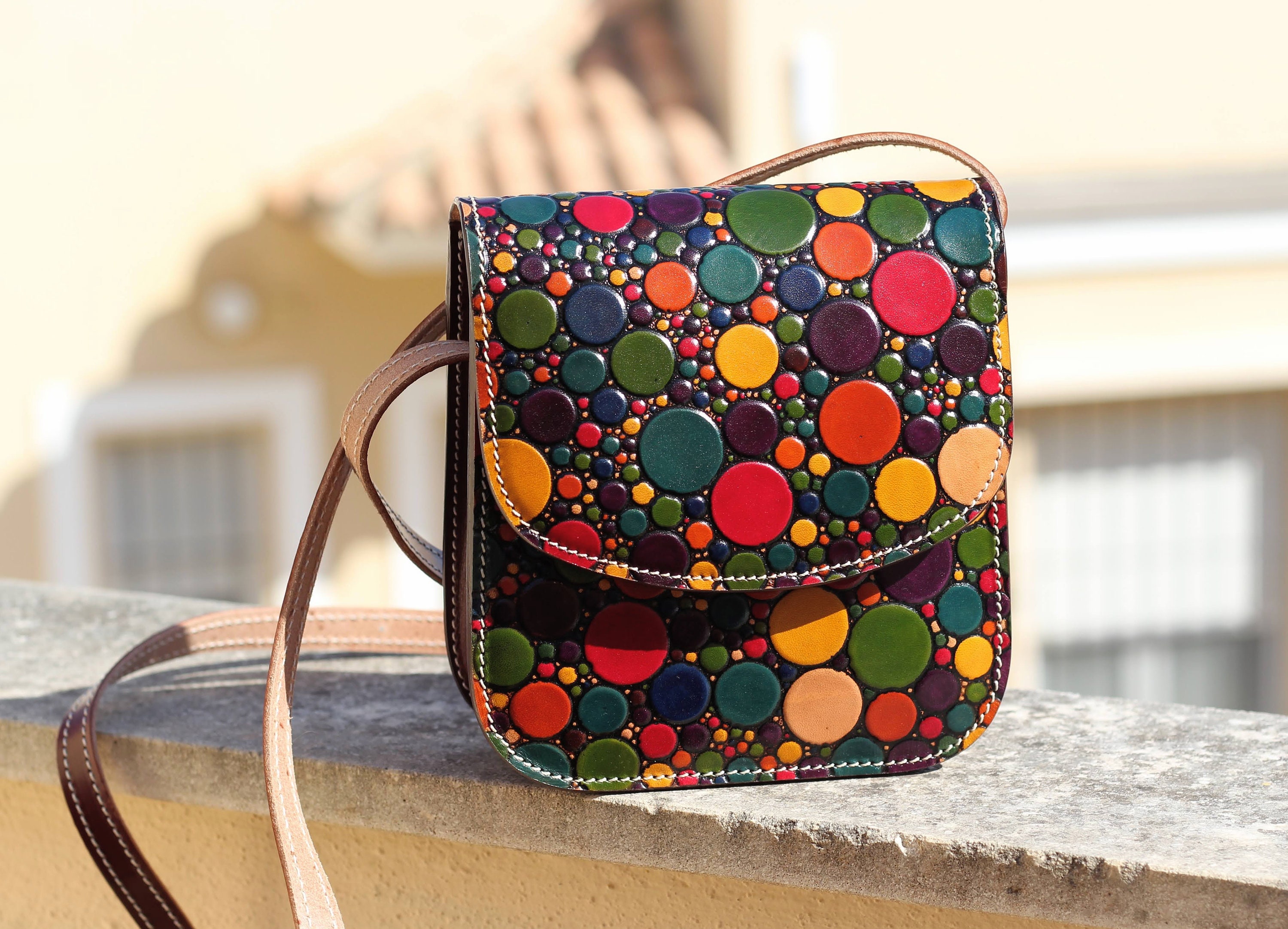 Females bucket bag key coin purse bag Lipstick bag Creative leather keychain  exquisite Silk scarf printed bucket bag
