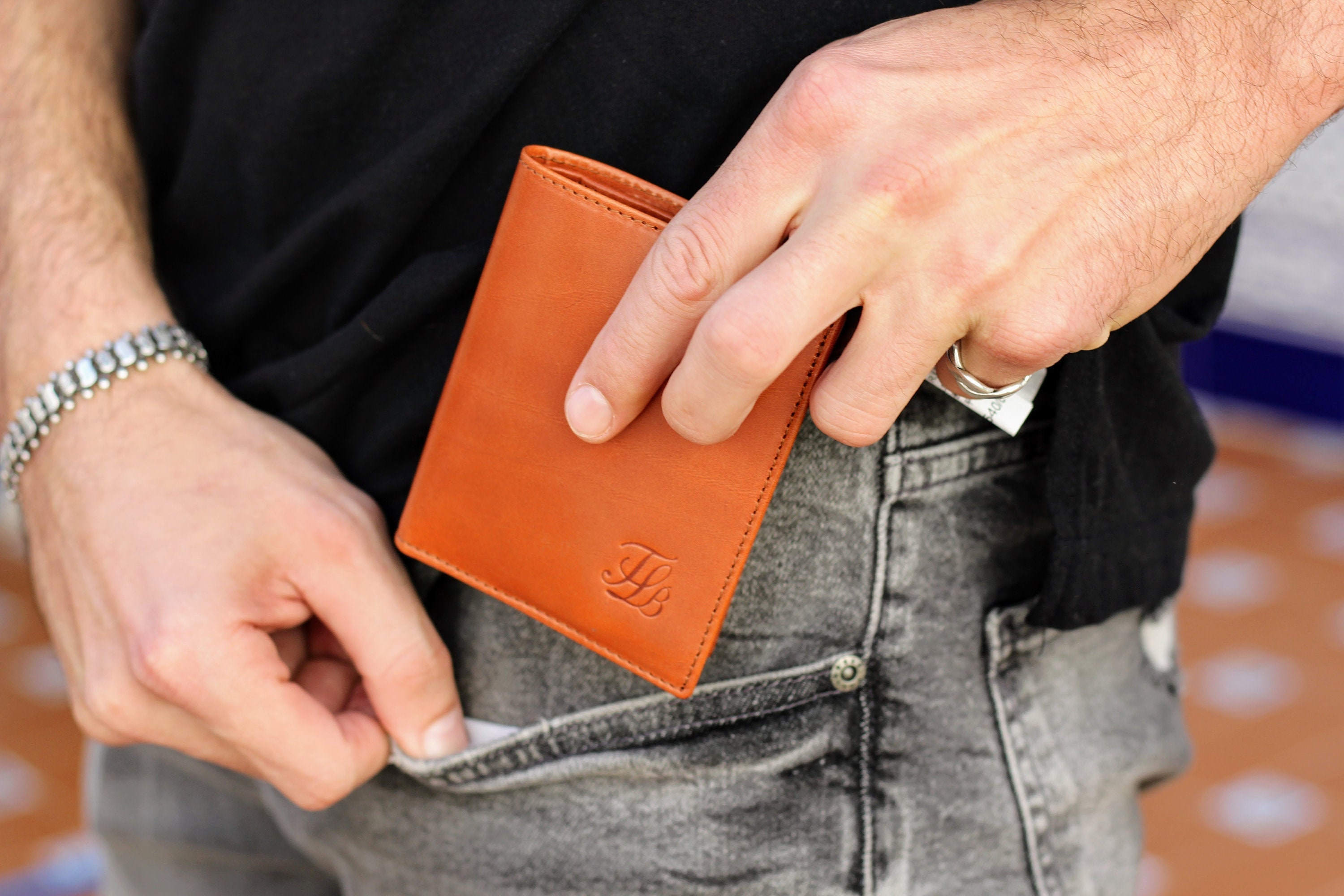 leather envelope wallet mens