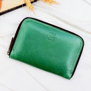 Zip Around Wallet Leather for Women, Italian wallet for women with zipper, medium Leather Purse Wallet, Leather Clutch Wallet, Gifts for Her