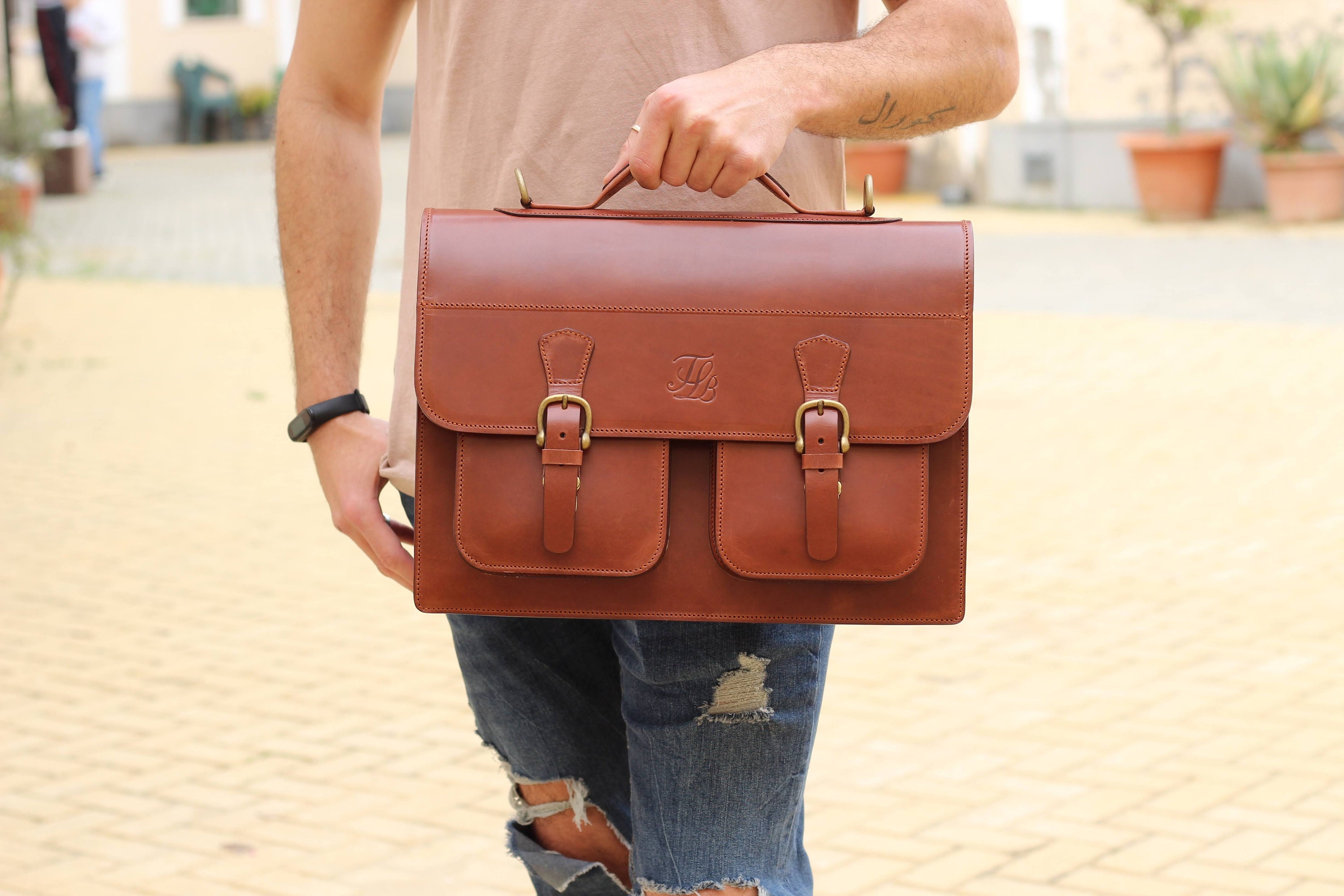 Leather laptop bag 15 inch leather laptop bag Sturdy Leather