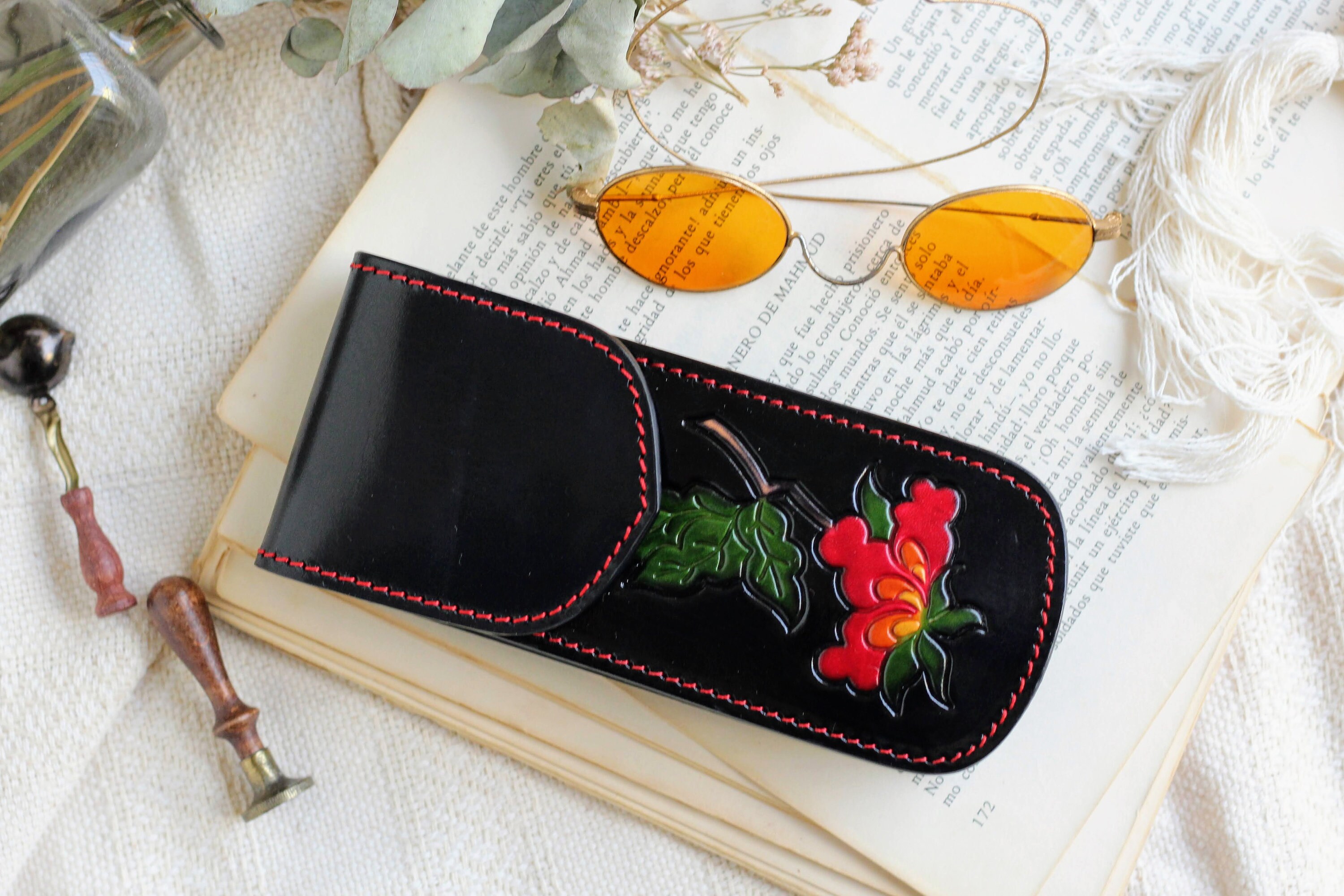 Personalized Glasses Case Glasses Case With Clasp Soft Etsy