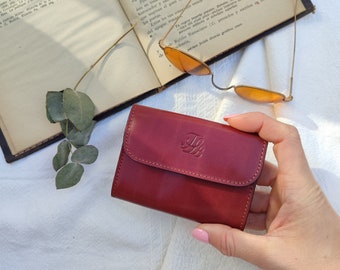 Mini cash envelope, Leather Card holder wallet, card holder, Cash envelope wallet, Small leather pouch, Leather Business card holder