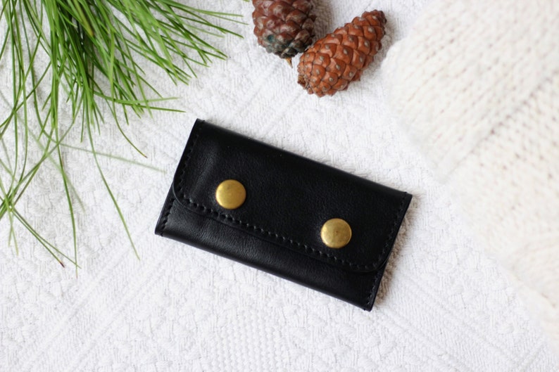 Leather Key Case, Leather Key Wallet, Personalized Leather Keychain ...