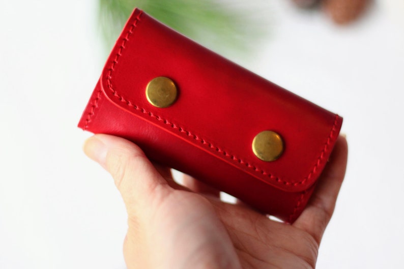 Leather Key Case, Leather Key Wallet, Personalized Leather Keychain ...