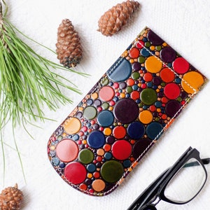 Stylish Eyeglass Case for Women - Genuine Leather Glasses Holder