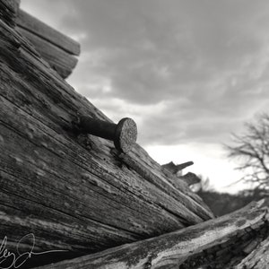 Rural Photography Instant Download Rustic Nail Black and White
