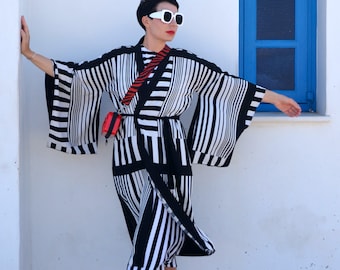 DRESS Striped kimono