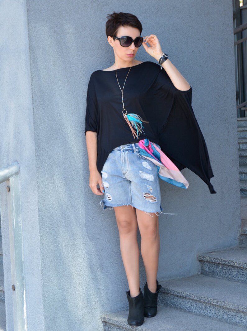 Tunic Geometric oversize black