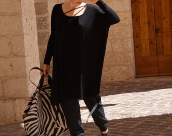 TUNICA Blusa oversize nera