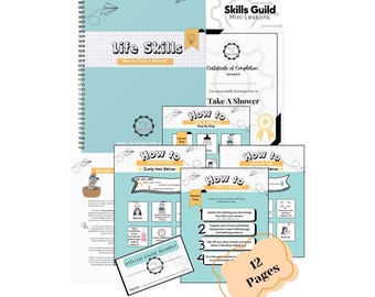 Jak wziąć prysznic i umyć włosy. Zeszyt ćwiczeń. Przewodnik po umiejętnościach życiowych dla dzieci.