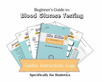 Podręcznik dla początkujących dotyczący pomiaru poziomu glukozy we krwi z instrukcjami i dziennikami