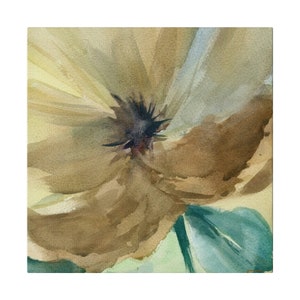 boho watercolor print, wall decor, impressionist flower, soothing interior different sizes