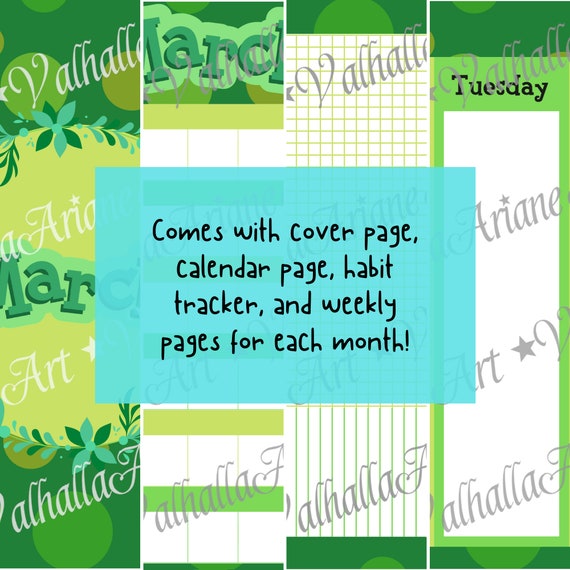 Small Sized Animal Crossing-Inspired Monthly Planner Printables Paper ...
