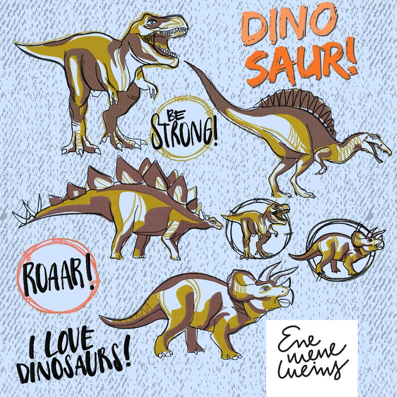 Dinosaurs Stick File Embroidery
