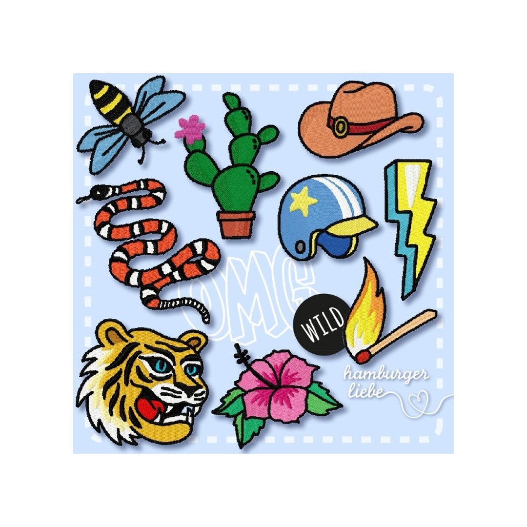Omg Pattern OMG Wild- Embroidery File - Embroidery Pattern Series - Embroidery - Etsy