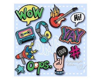 OMG loud- Embroidery file - Embroidery pattern series - embroidery