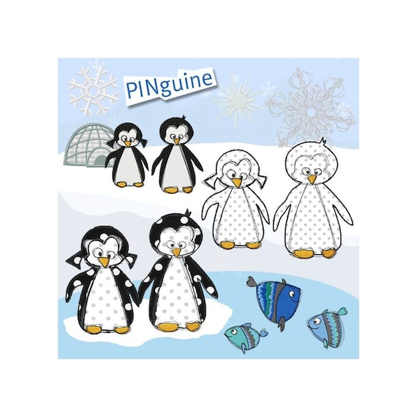 PINguine - Embroidery - embroidery
