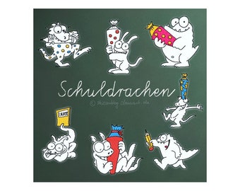 Schuldrachen - Stickdatei - embroidery