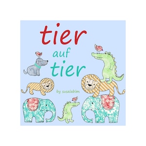Animal on Animal - Embroidery File - embroidery