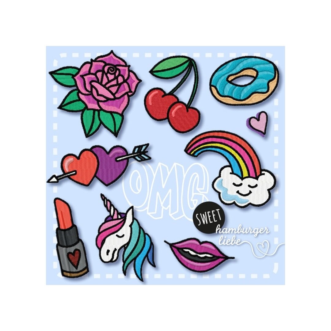 Omg Pattern OMG Sweet Embroidery File Embroidery Pattern Series Embroidery - Etsy