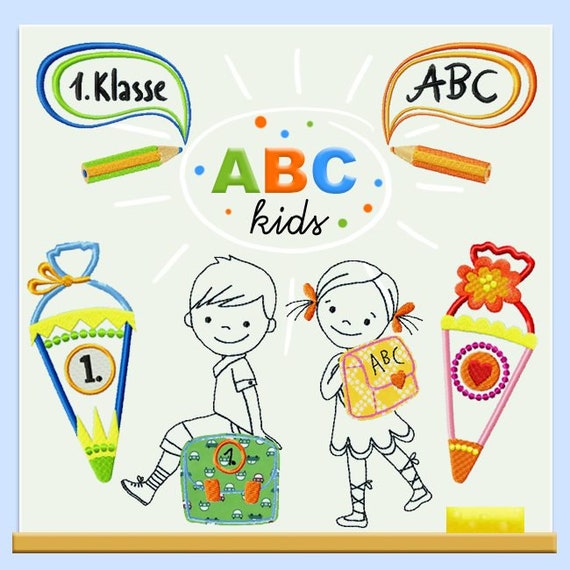 Abc Kids Embroidery File Embroidery Etsy