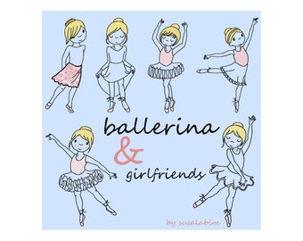 Ballerina & girlfriends - Stickdatei - embroidery