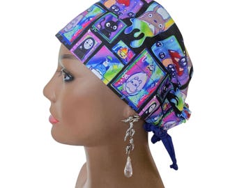 Totoro Mushrooms Print Scrub Cap - Anime Ghibli Unisex Classic Cap