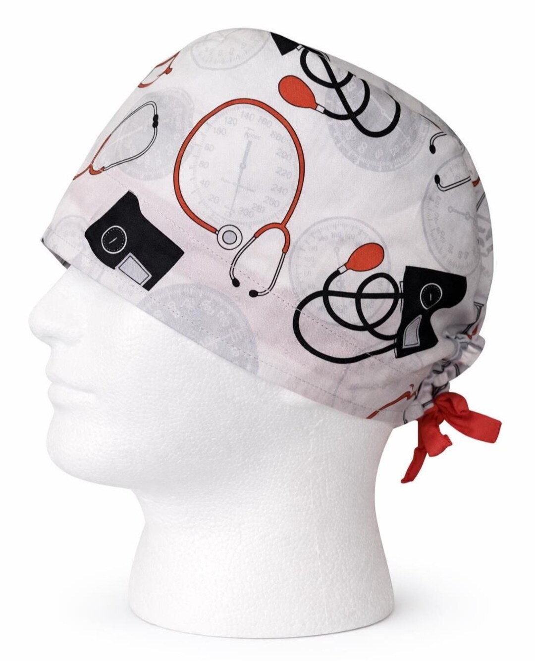 Stethoscope Scrub Cap: Handmade Cotton Surgical Hat Comfortable During ...