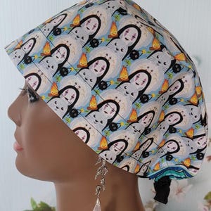 Anime Print Scrub Cap: Cotton Surgical Hat for Short Hair
