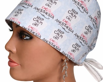 Anesthesia Scrub Cap: Unisex Tie-Back Surgical Hat Graduation Gift