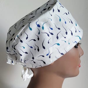 Sperms Scrub hats -Men/Women One Size Scrub Hat- Scrub Cap for short hairs-Fertility scrub cap-Classic scrub cap-Gynecology/Labor Nurse/IVF