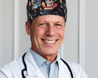 Halloween Christmas Scrub Cap: Unisex Cotton Surgical Hat