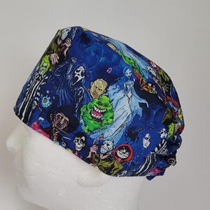 Horror Movie Scrub Cap: Halloween Surgical Hat, Unisex Cotton
